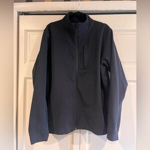 Lululemon Sojourn Jacket Mens 2XL Black Full Zip Warpstreme EUC